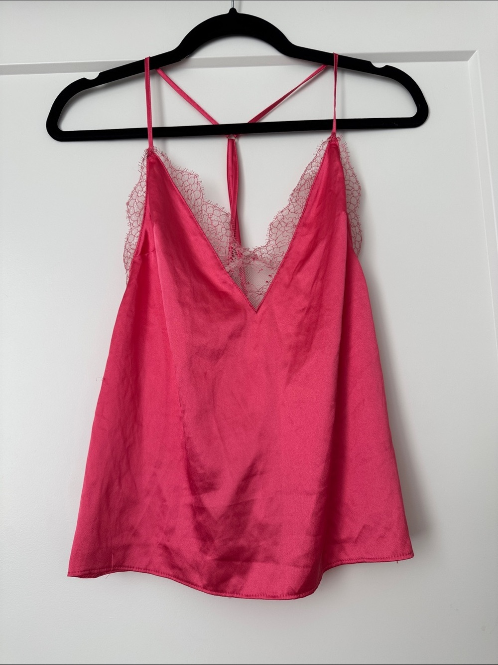 Victoria’s Secret Lace Trim Satin Cami Top